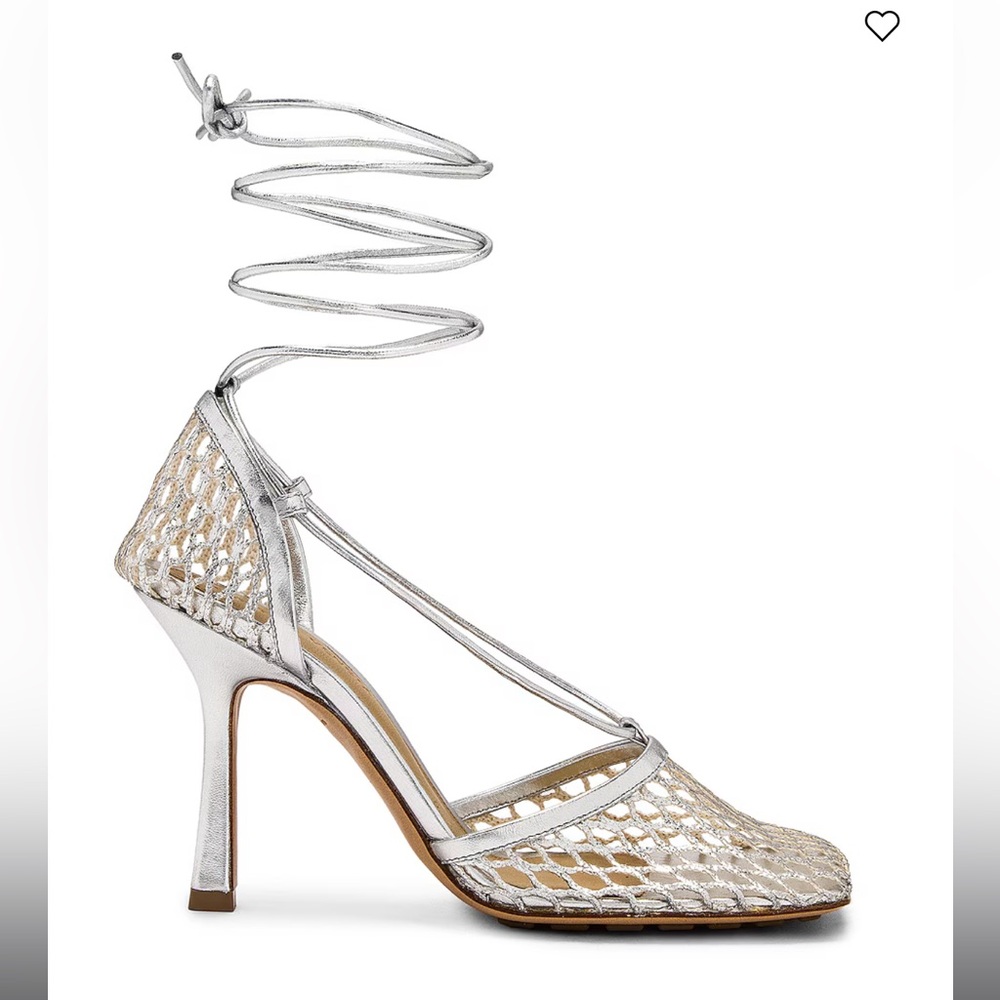 BOTTEGA VENETA
Stretch Metallic Leather Sandals